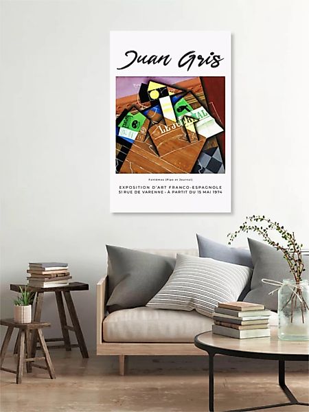 Poster / Leinwandbild - Pipe Et Journal Von Juan Gris günstig online kaufen