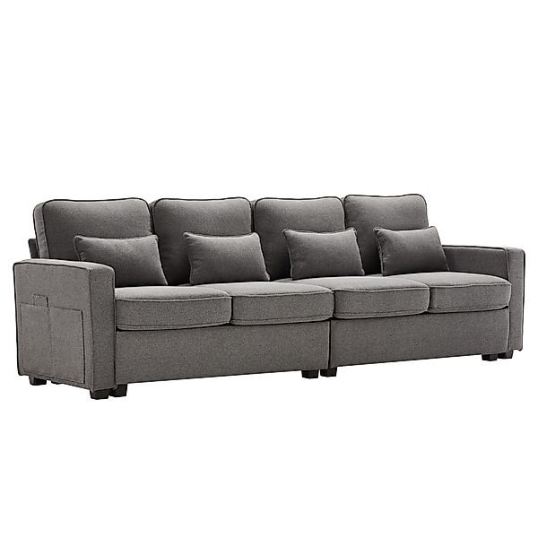 Welikera 4-Sitzer Sofa aus Leinenstoff,Viersitzer-Sofa mit günstig online kaufen