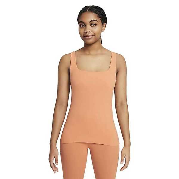 Nike Yoga Luxe Shelf Ärmelloses T-shirt XS Healing Orange / Apricot Agate günstig online kaufen