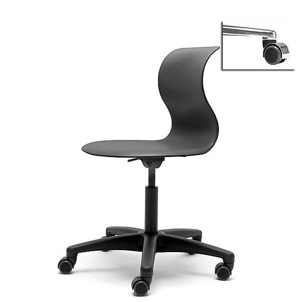 Kinderstuhl Pro 5 graphitschwarz Polyamid Weich mit Chrom Abdeckung (für ha günstig online kaufen