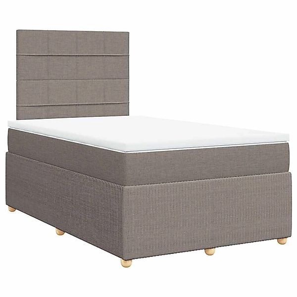 vidaXL Boxspringbett mit Matratze Taupe 120x190 cm Stoff 3291999 günstig online kaufen