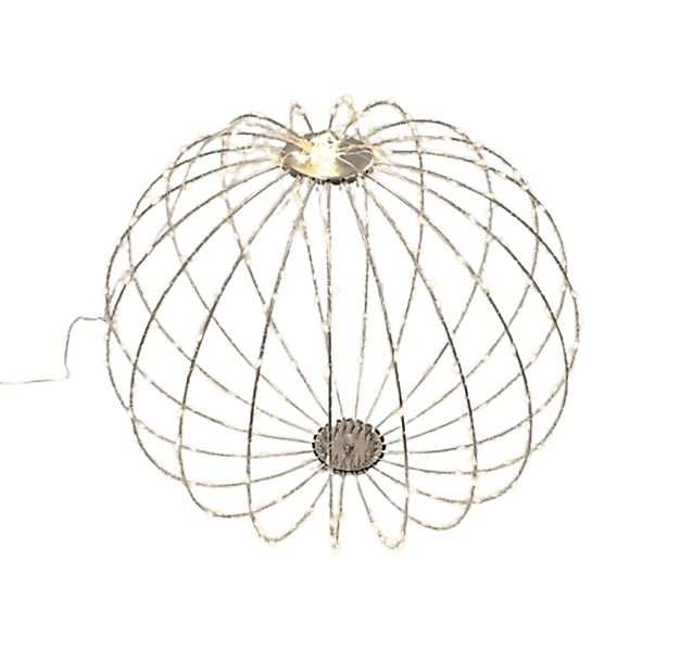 Home-trends24.de LED Kugelleuchte LED Kugel Groß Weihnachten Silber Warmwei günstig online kaufen