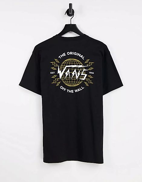 Vans – Electrostatic Outline – T-Shirt in Schwarz mit Rückenprint günstig online kaufen
