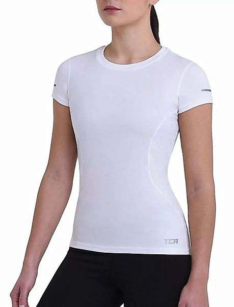 TCA T-Shirt Damen Kurzarm T-Shirt - Sporttop, Laufshirt - Weiss (UPF 50), X günstig online kaufen