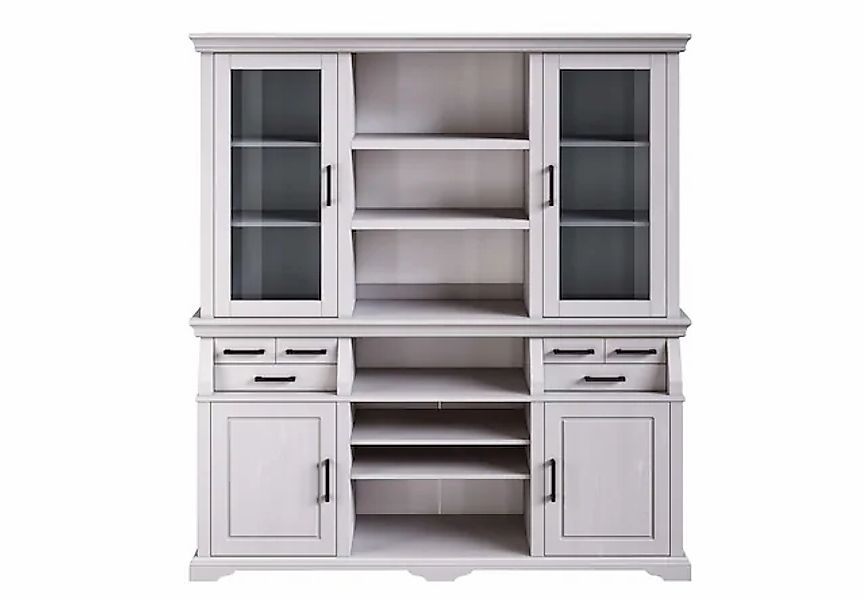 Home affaire Buffet "Anabel, mit Glastüren und schwarzen Metallgriffen", ze günstig online kaufen