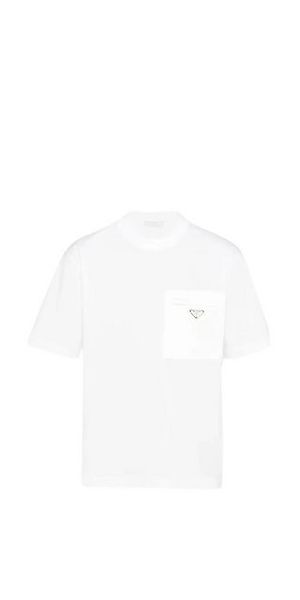 PRADA Print-Shirt Prada Re-Nylon T-Shirt Weiß günstig online kaufen