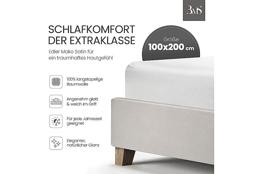 BETTWAESCHE-MIT-STIL Spannbettlaken Mako Satin Spannbettlaken, Matratzenhöh günstig online kaufen