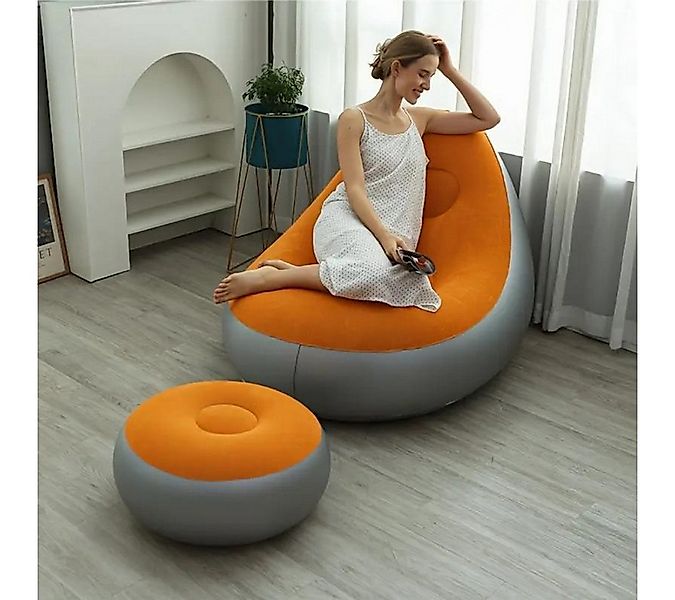 Kityhome Luftsofa Luftsofa mit Fußstütze-Aufblasbare Couch für Garten, Camp günstig online kaufen