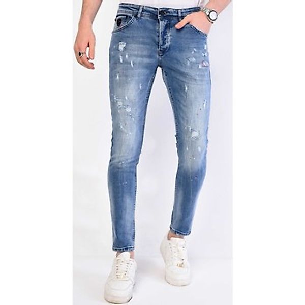 Local Fanatic  Slim Fit Jeans Hose Mit Farbspritzern Slim günstig online kaufen
