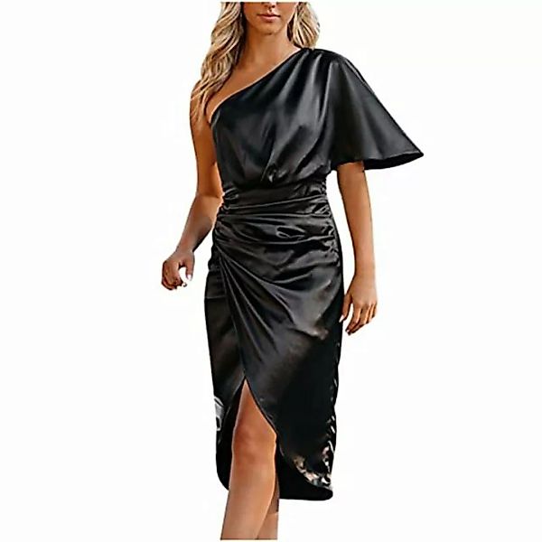 RUZU UG Abendkleid Cocktailkleid Mode Temperament unregelmäßiges Rockkleid günstig online kaufen