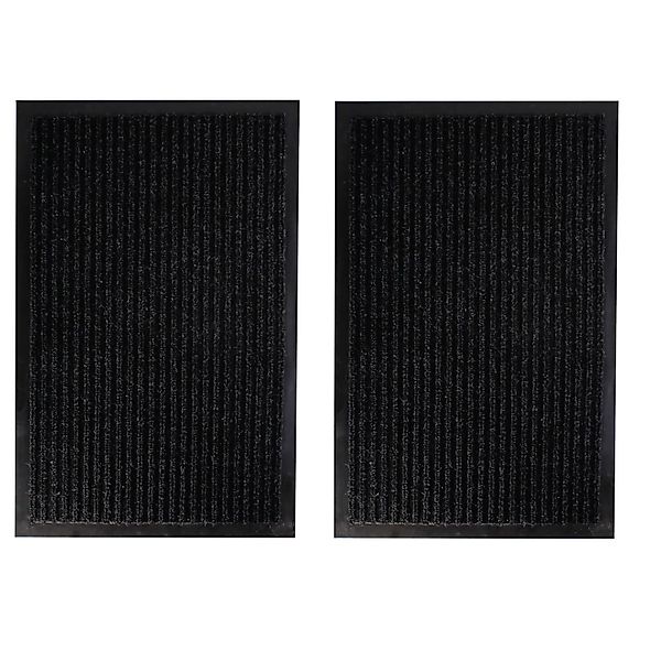 Mojawo 2 Stück Schmutzfangmatte Eingangsmatte 40x60cm Schwarz Türmatte Fußm günstig online kaufen