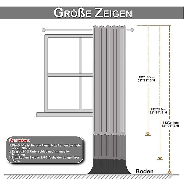 BTTO V&G Gardine Verdunkelungsvorhang, (2 St), günstig online kaufen