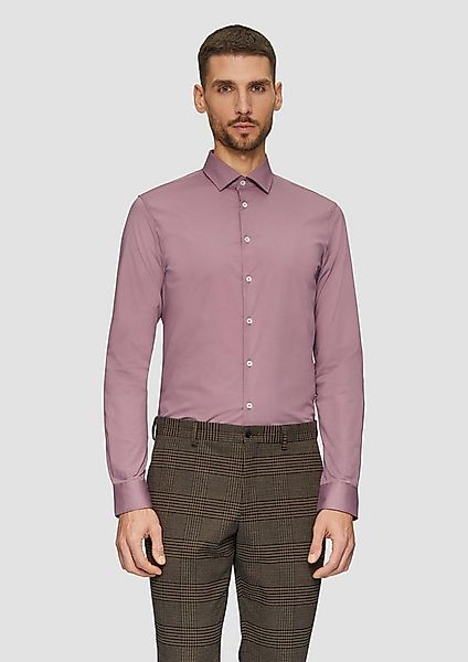 s.Oliver Langarmhemd Hemd Tailored Fit: Hemd aus Baumwollstrech mit Kentkra günstig online kaufen