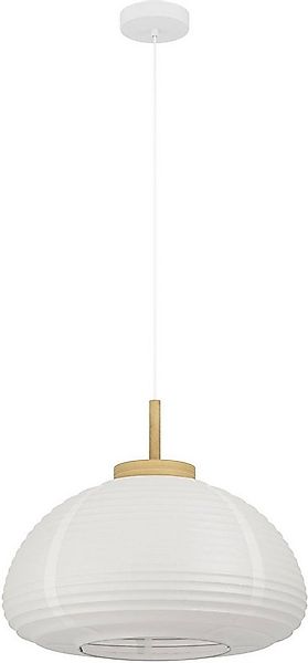 EGLO Hängeleuchte Summerhill Hängelampe 1-fach, Japan-Stil, Metall, Holz un günstig online kaufen