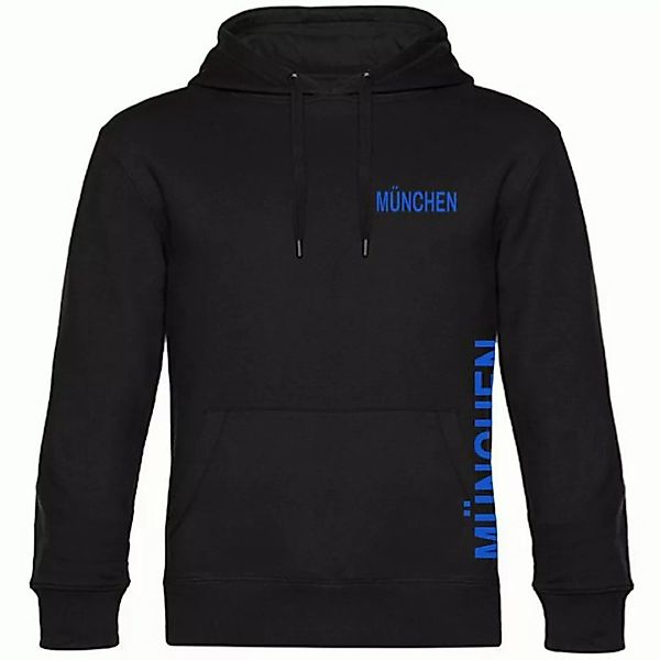 multifanshop Kapuzensweatshirt München blau - Brust & Seite - Hoodie günstig online kaufen