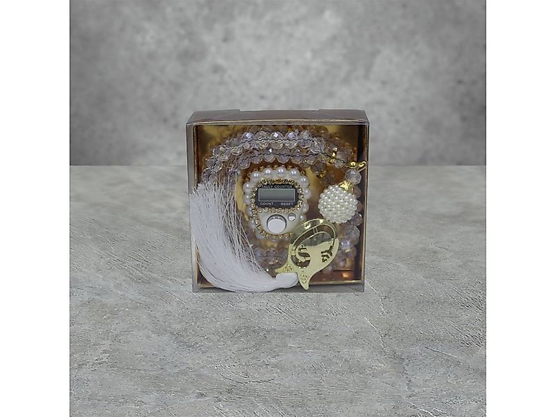 Aymasal Perlenketten-Set 2er Kristall 99 Gebetskette & Handzähler Strass Dh günstig online kaufen