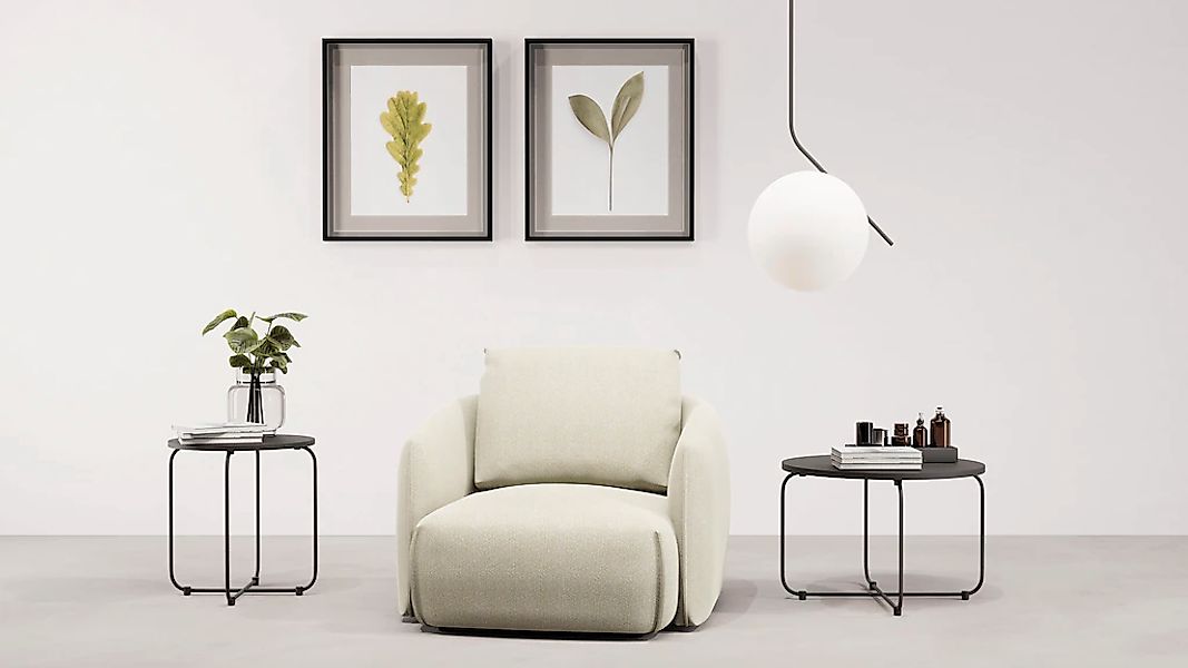 TRENDMANUFAKTUR Sessel "Shawn, Loungesessel, Designsessel, elegant geschwun günstig online kaufen