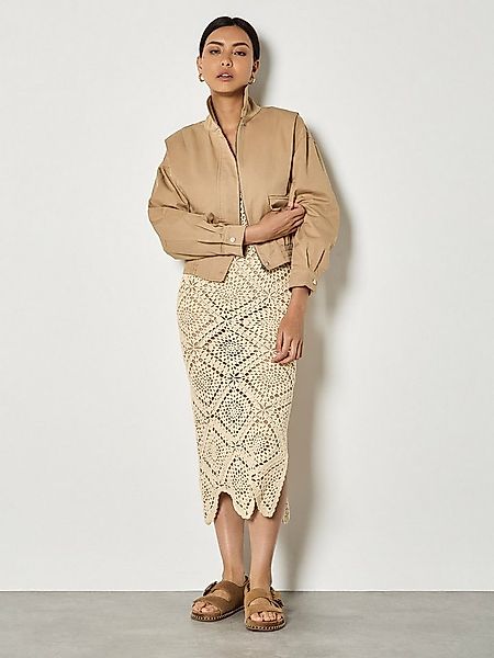 Apricot Bomberjacke Bomberjacke mit Falten Elastischer Bund günstig online kaufen