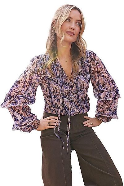 Love & Roses Langarmbluse Love & Roses Bluse mit Volantärmeln (1-tlg) günstig online kaufen