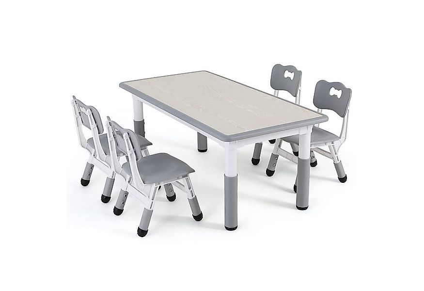 TLGREEN Kindersitzgruppe Kindertisch mit 4 Stühlen, (5-tlg), Kindermöbel, Q günstig online kaufen