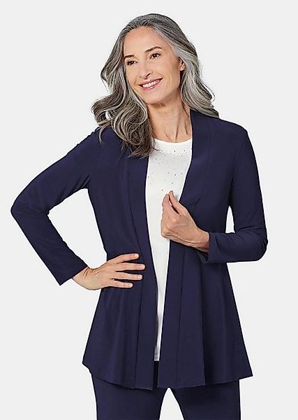 GOLDNER Shirtjacke Kurzgröße: Weich fallende Jersey-Longjacke günstig online kaufen