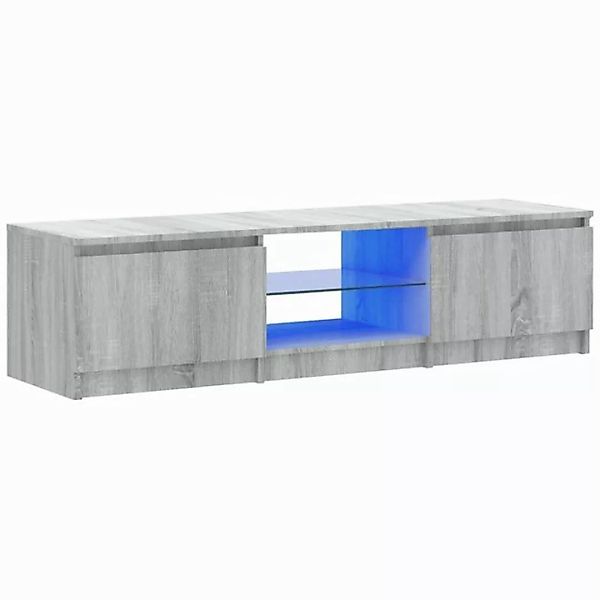 vidaXL TV-Schrank TV-Schrank mit LED Leuchten Grau Sonoma 140x40x35,5 cm Lo günstig online kaufen