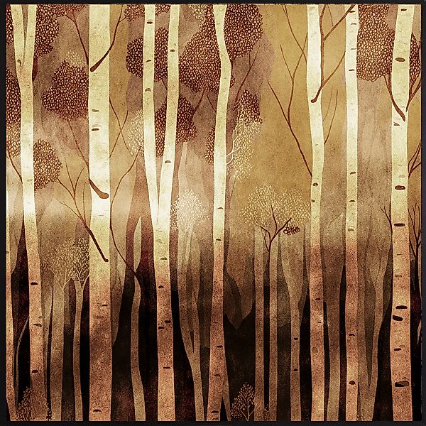 queence Leinwandbild »Wald«, Wald-Weihnachten, (1 St.), mit einem Schattenf günstig online kaufen