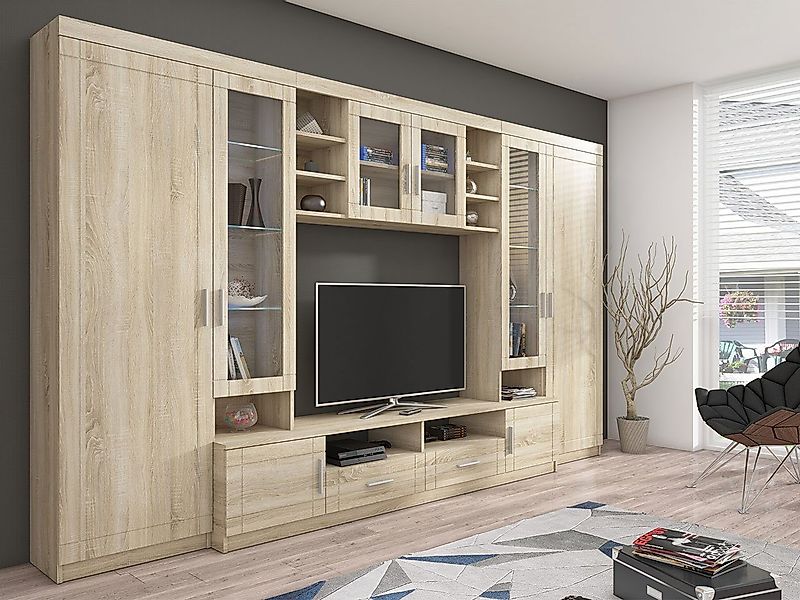 MIRJAN24 Wohnwand Paris, (Komplett-Set, Hochschranke, Hochvitrine, günstig online kaufen