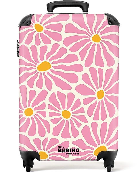 NoBoringSuitcases.com© Hartschalen-Trolley Beige mit rosa und günstig online kaufen