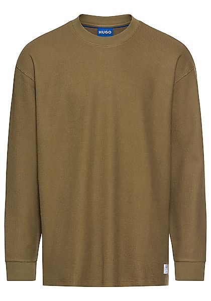 HUGO Blue Langarmshirt "Nuwolo", mit Logo-Badge günstig online kaufen