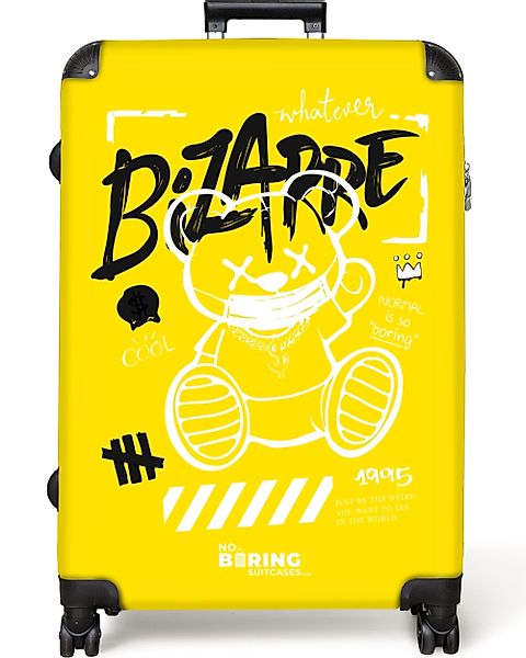 NoBoringSuitcases.com© Hartschalen-Trolley Graffiti-Kunst eines Teddys auf günstig online kaufen