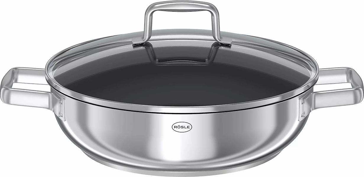 RÖSLE Servierpfanne »MOMENTS«, Edelstahl 18/10, Ø 28 cm, mit Antihaftversie günstig online kaufen