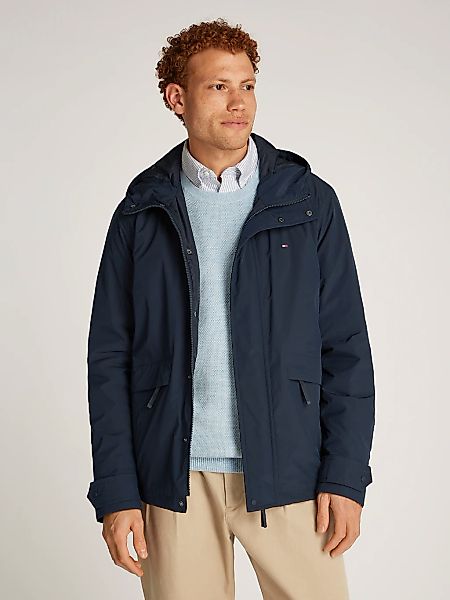 Tommy Hilfiger Outdoorjacke "LW PACKABLE HOODED JKT", mit Kapuze, mit Logos günstig online kaufen