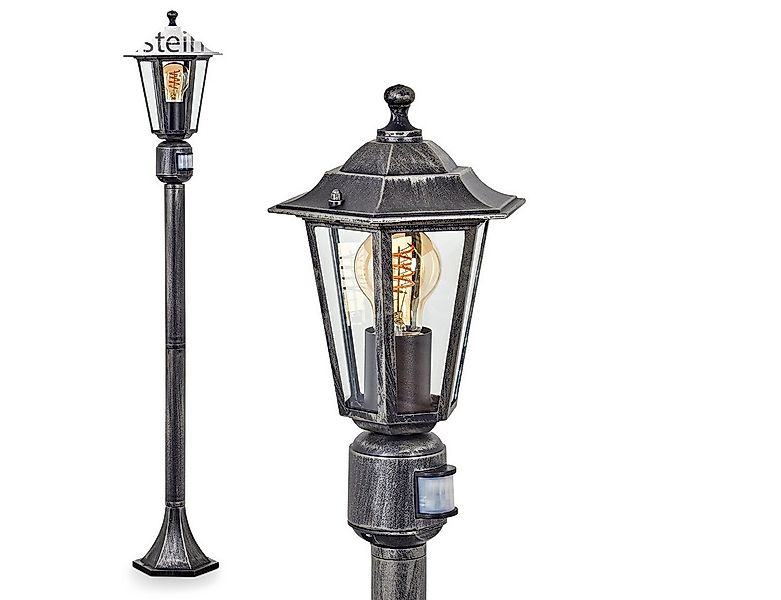 hofstein Pollerleuchte Wegeleuchte m. Bewegungsmelder aus Metall/Glas in Sc günstig online kaufen