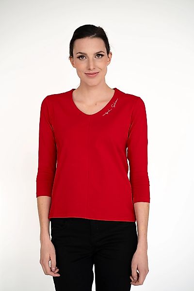 einfach Schön 3/4 Arm Shirt Heike rot günstig online kaufen