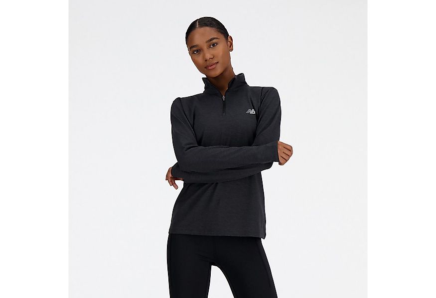 New Balance Laufshirt SPORT ESSENTIALS SPACE DYE 1/4 ZIP mit 1/4 Reißversch günstig online kaufen