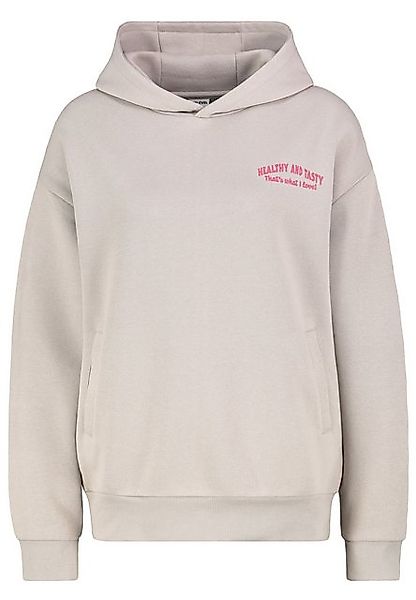 SUBLEVEL Hoodie Mit abgesetzten Schultern und Apfel-Zitronen-Print Schriftz günstig online kaufen