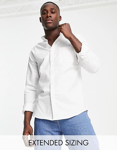 ASOS DESIGN – Oxfordhemd in Weiß günstig online kaufen