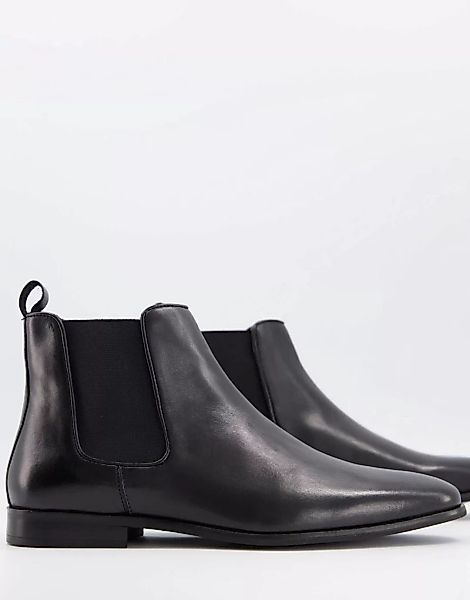 WALK London – Alfie – Chelsea-Stiefel aus schwarzem Leder günstig online kaufen