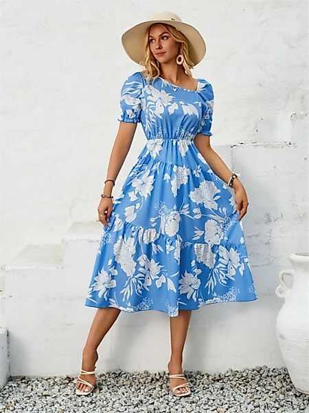 RUZU UG Dirndl Lässiges, modisches, frisches Kleid mit Blumendruck für Somm günstig online kaufen