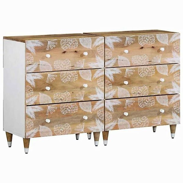 vidaXL Aktenschrank Sideboards 2 Stk 60x33,5x75 cm Massivholz Mango günstig online kaufen