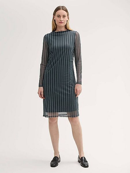 TOM TAILOR Sommerkleid Kleider & Jumpsuits Mini Mesh-Kleid mit langen Ärmel günstig online kaufen