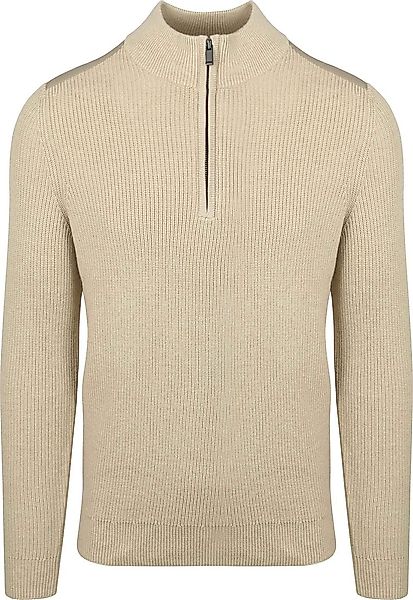 Suitable Half Zip Pullover Patch Ecru - Größe M günstig online kaufen