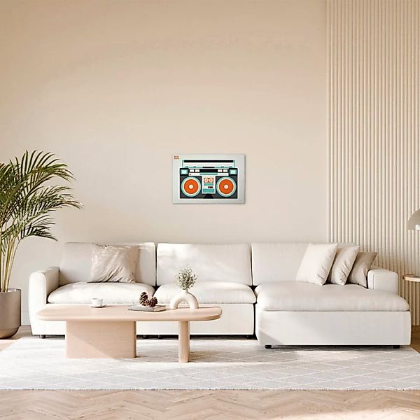 A.S. Création Leinwandbild "Ghetto Blaster - Wandbild Creme Schwarz Keilrah günstig online kaufen