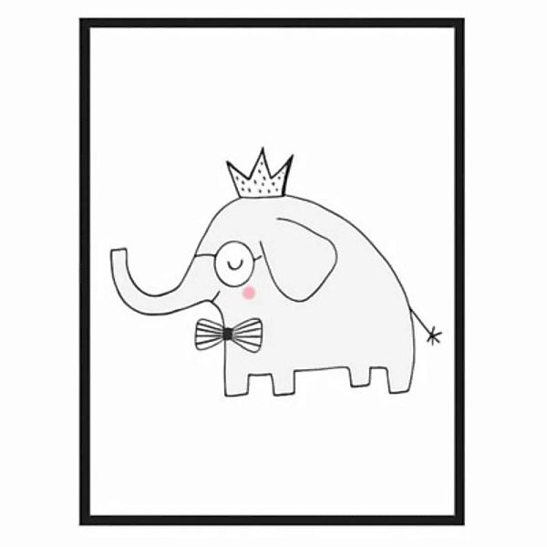Milan Moon Wandbild König Elefant schwarz Gr. 30 x 40 günstig online kaufen