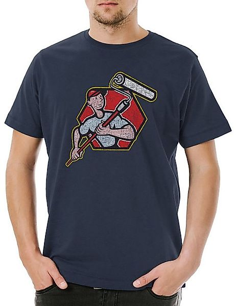 Urban Backwoods Print-Shirt Urban Backwoods Painter VII Herren T-Shirt Navy günstig online kaufen