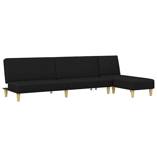 vidaXL Sofa 2-tlg. Sofagarnitur Schwarz Stoff günstig online kaufen