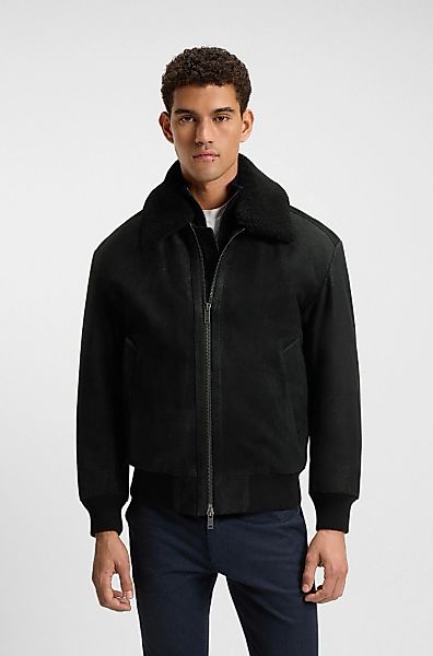 BOSS ORANGE Bomberjacke "Jonier" Lammfellkragen, abnehmbarer günstig online kaufen