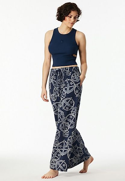 Schiesser Pyjamahose Mix + Relax seitliche Taschen, weites Bein, Baumwolle, günstig online kaufen