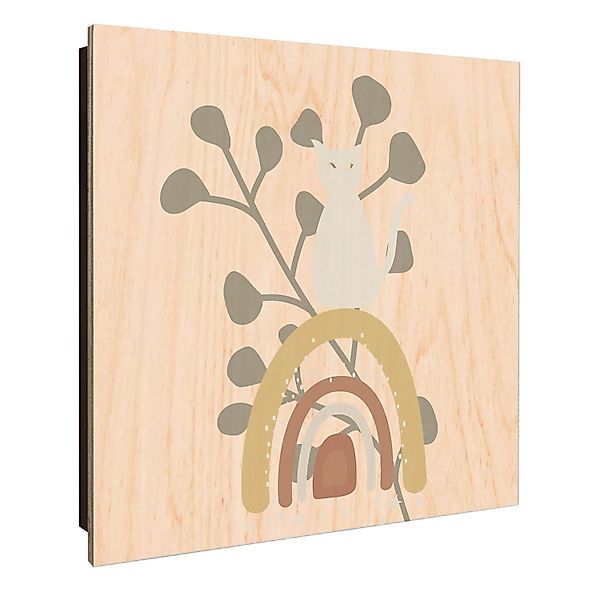 Banjado Schlüsselkasten Holz 30x30cm Schwarz Scharnier Rechts 50 Haken Desi günstig online kaufen
